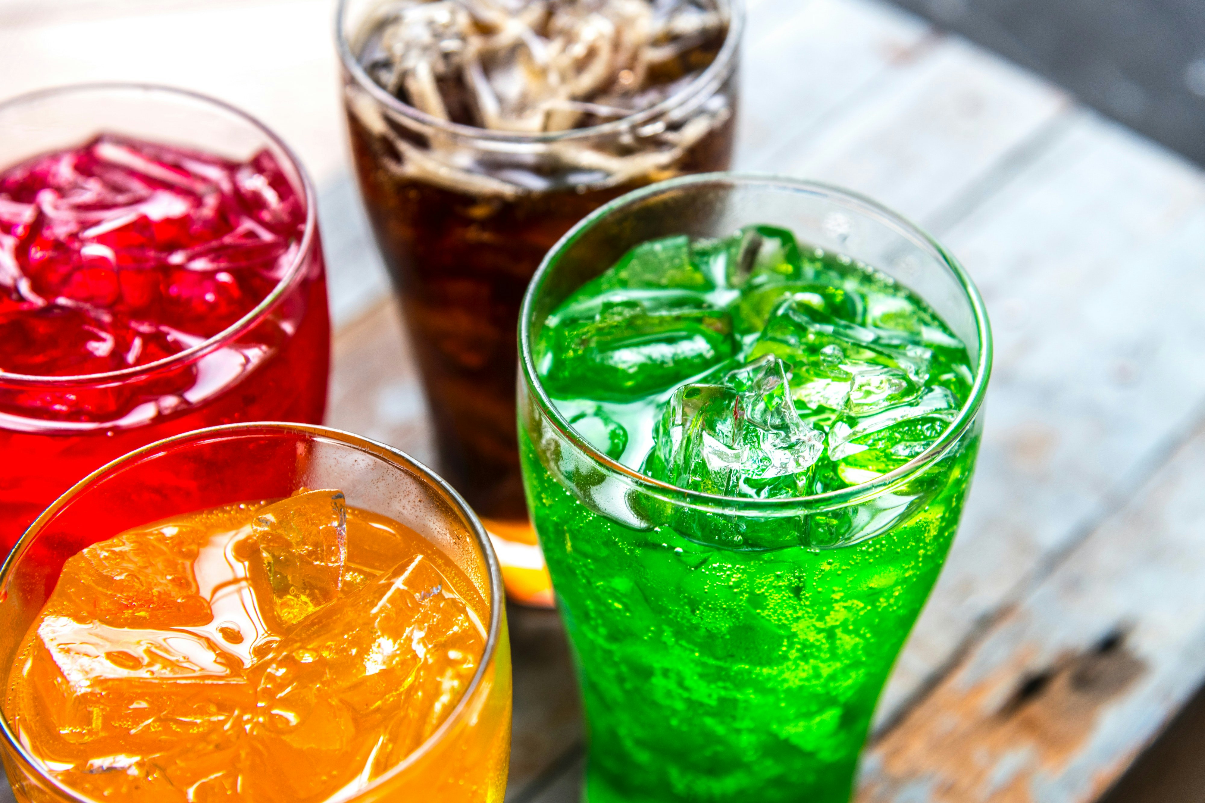 Carbonated Colourful Drinks