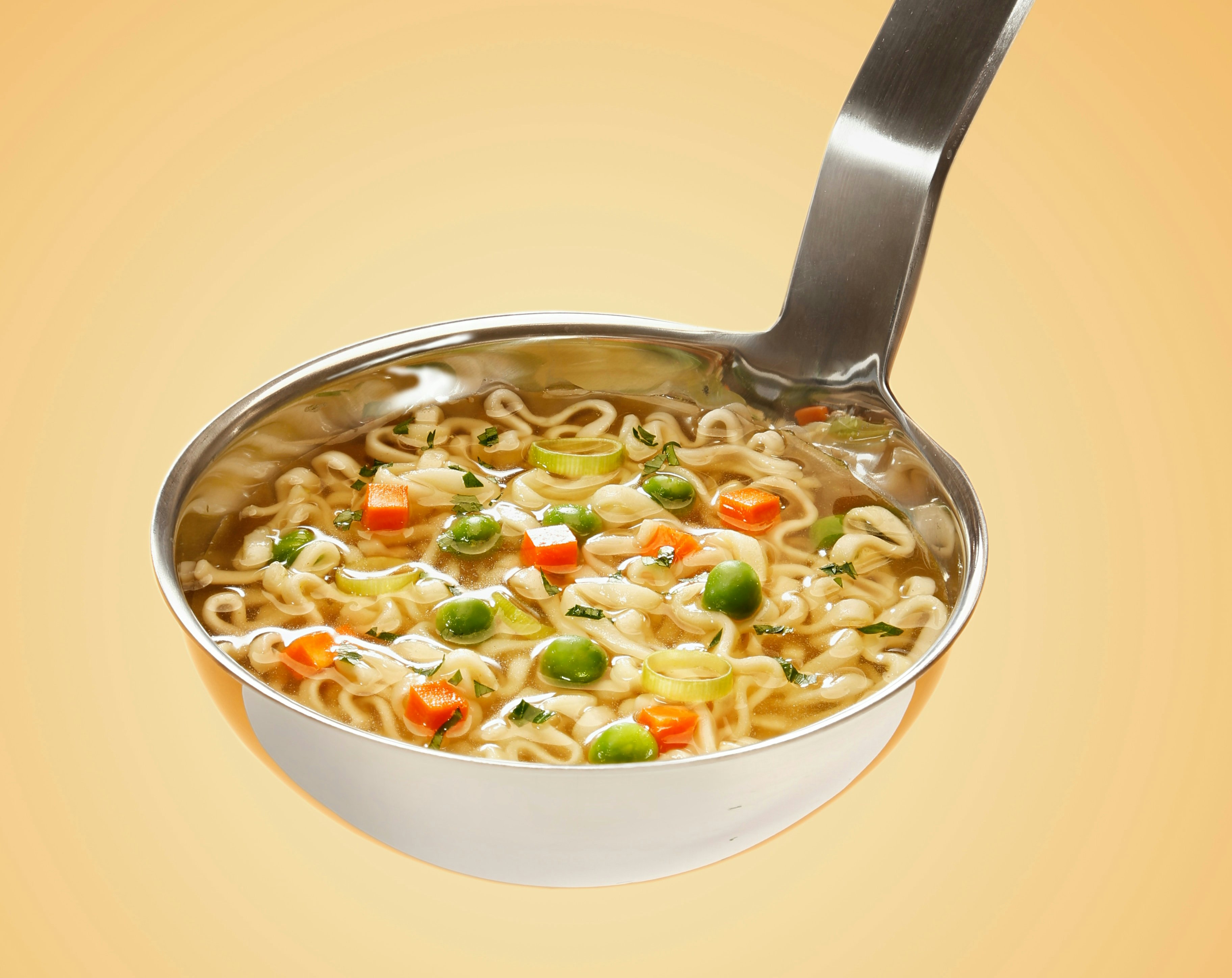Minestrone in a Serving Spoon