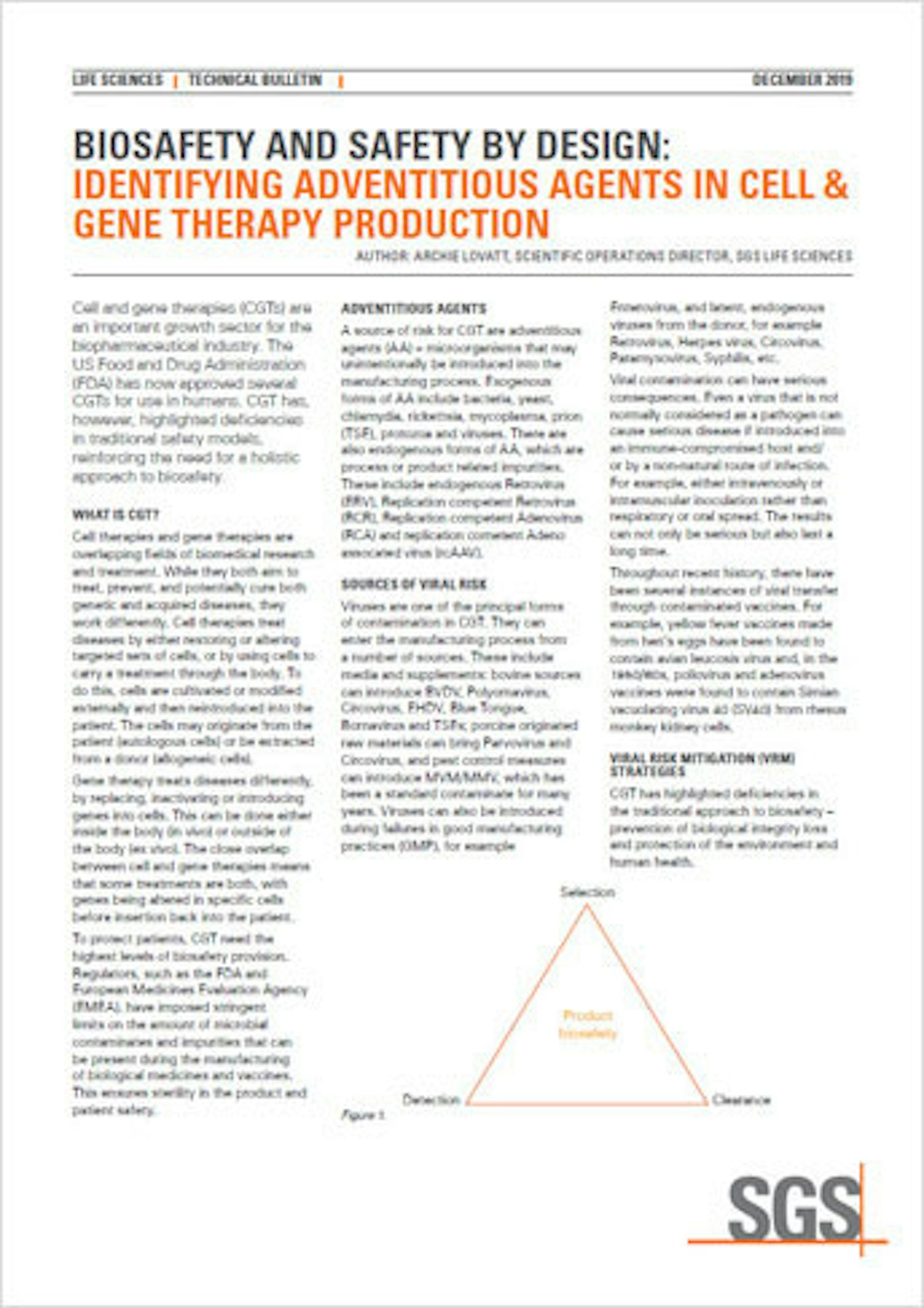 Identifying Adventitious Agents in Cell Gene Therapy Production