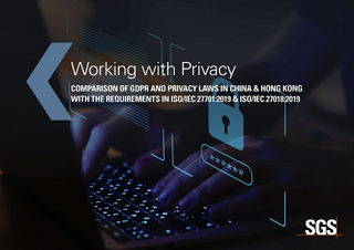 SGS KN GDPR vs PIPL PDPO and its Comparison to ISOIEC 277012019 and ISOIEC 270182019 