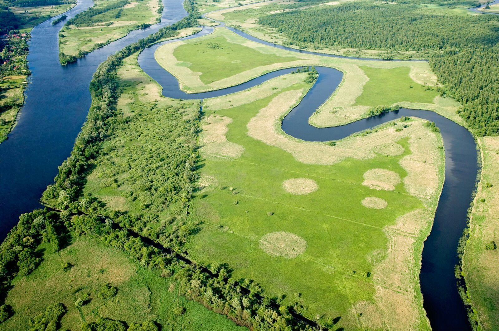 Aerial View of a River